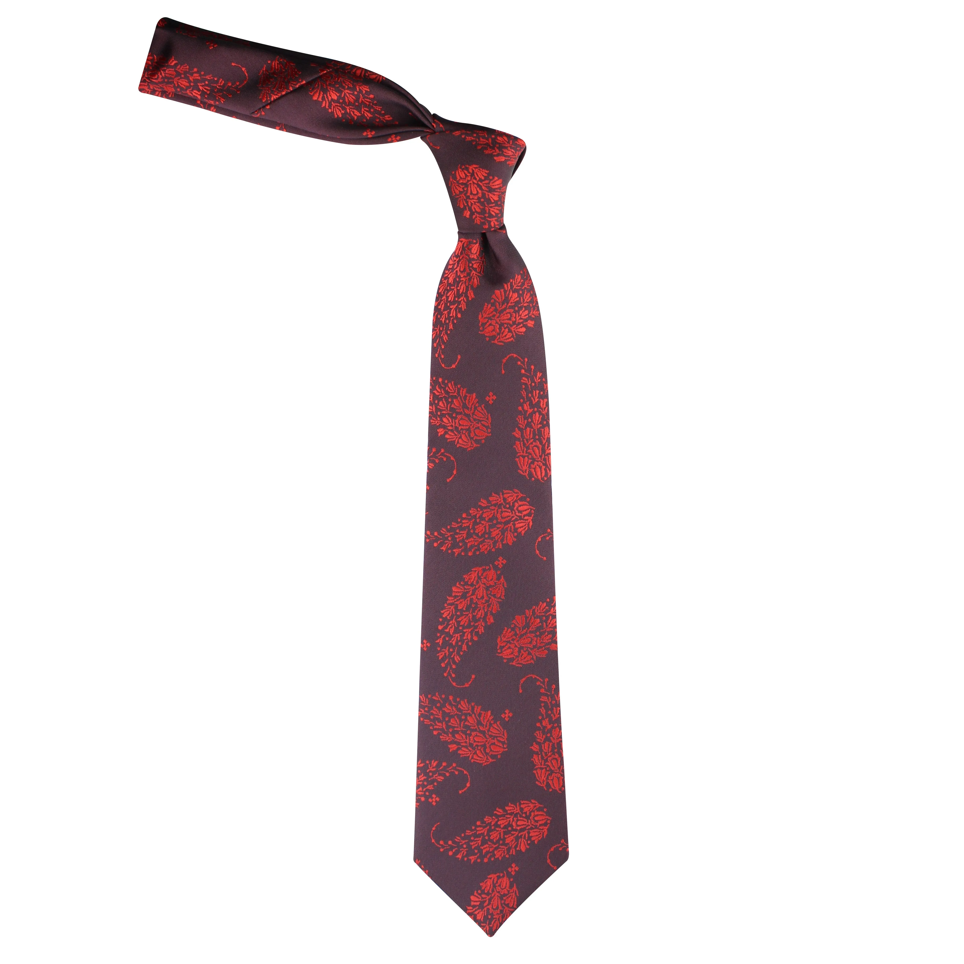 Kovove The Twining Paisley Maroon Necktie For Men