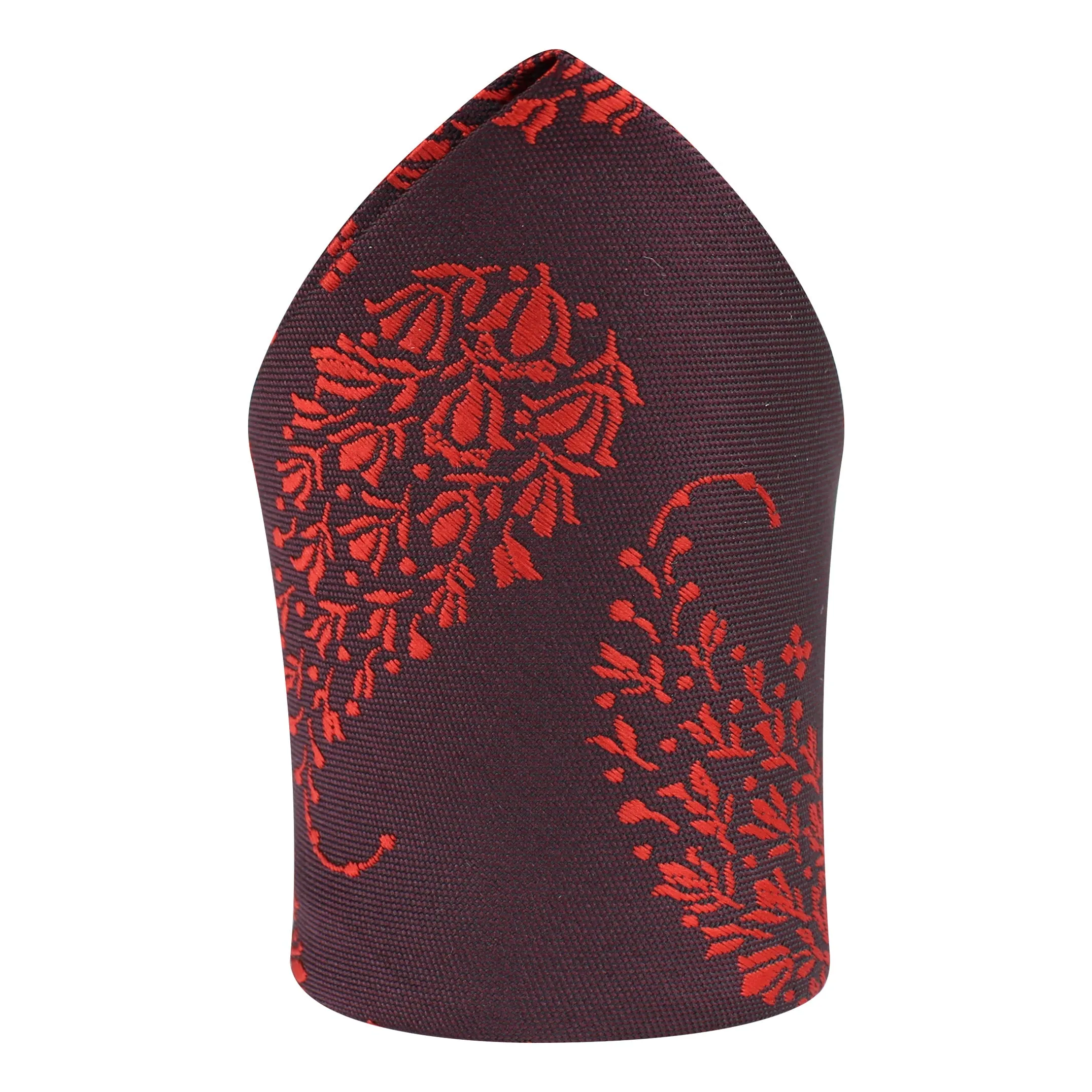 Kovove The Twining Paisley Maroon Pocket Square For Men