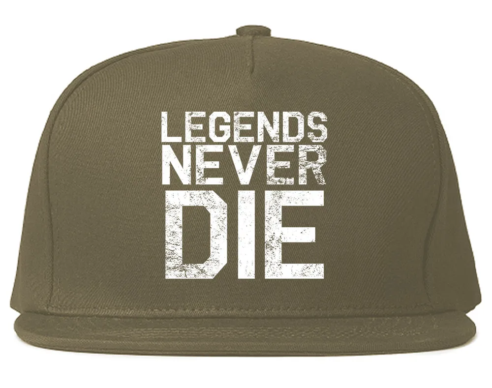 Legends Never Die Vintage Mens Snapback Hat