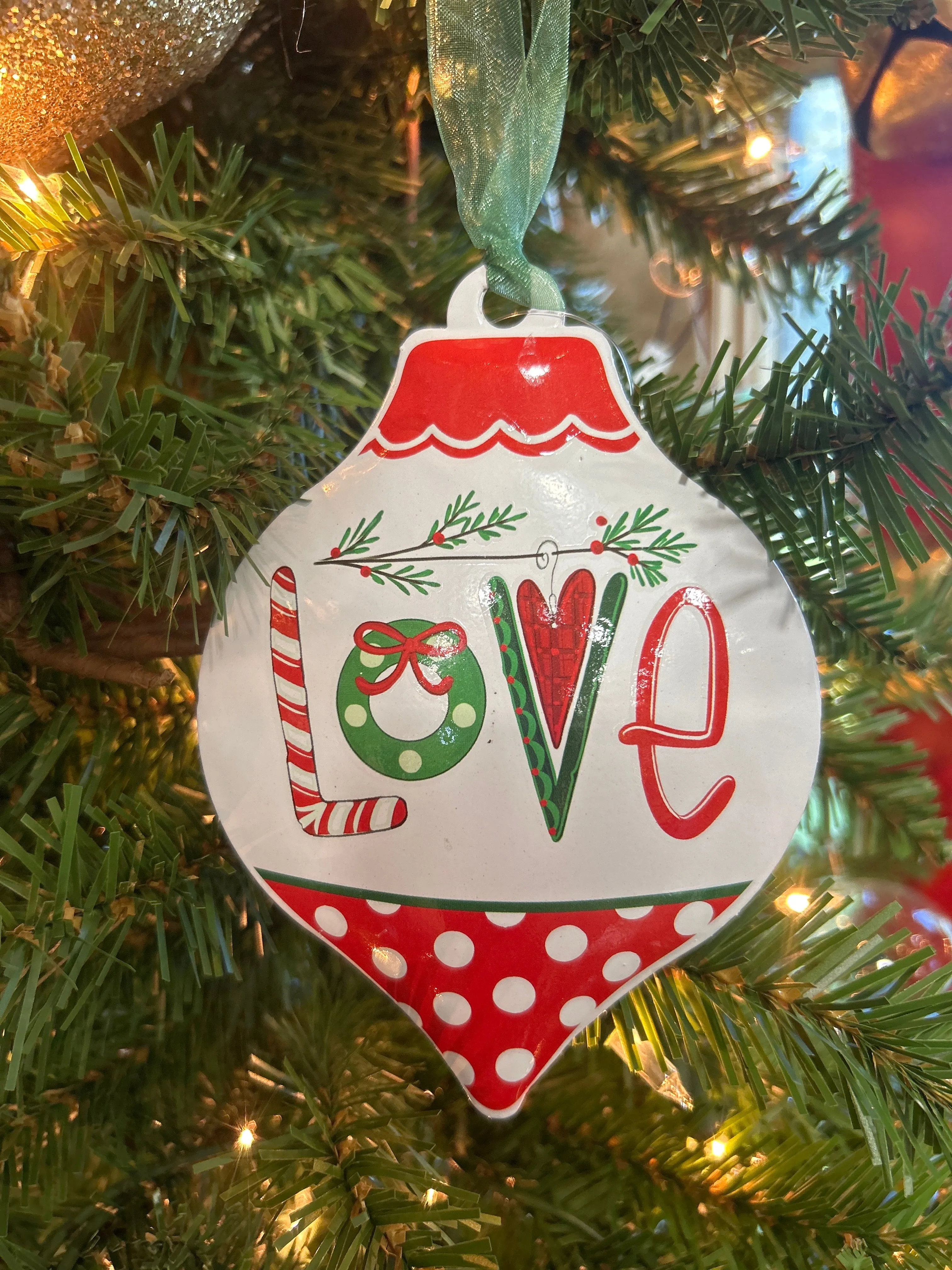 LOVE TEARDROP ORNAMENT