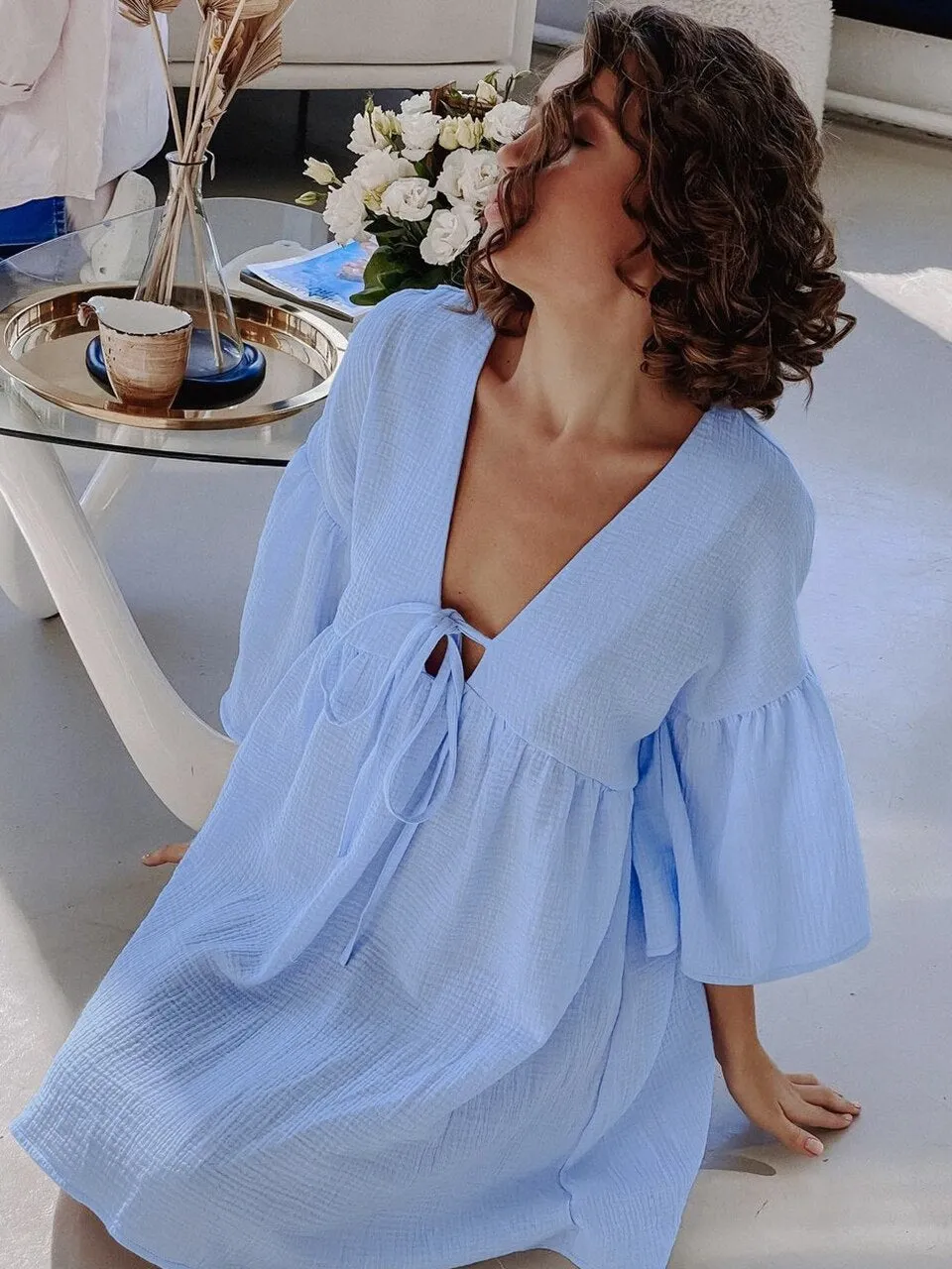 Mallorca - Cotton V neck dress