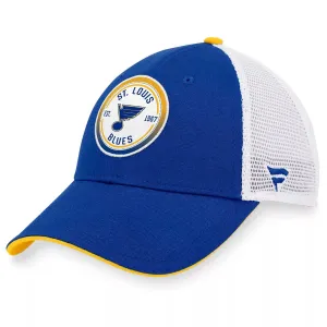 Men's Branded Blue and White Fanatics St. Cap. Louis Blues Iconic Gradient Trucker Snapback