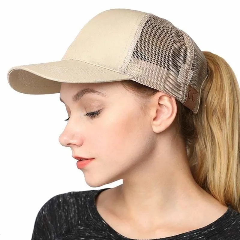 Messy Buns Trucker Plain Baseball Cap