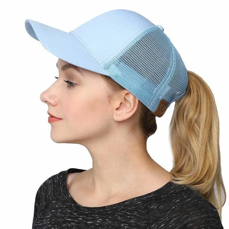 Messy Buns Trucker Plain Baseball Cap