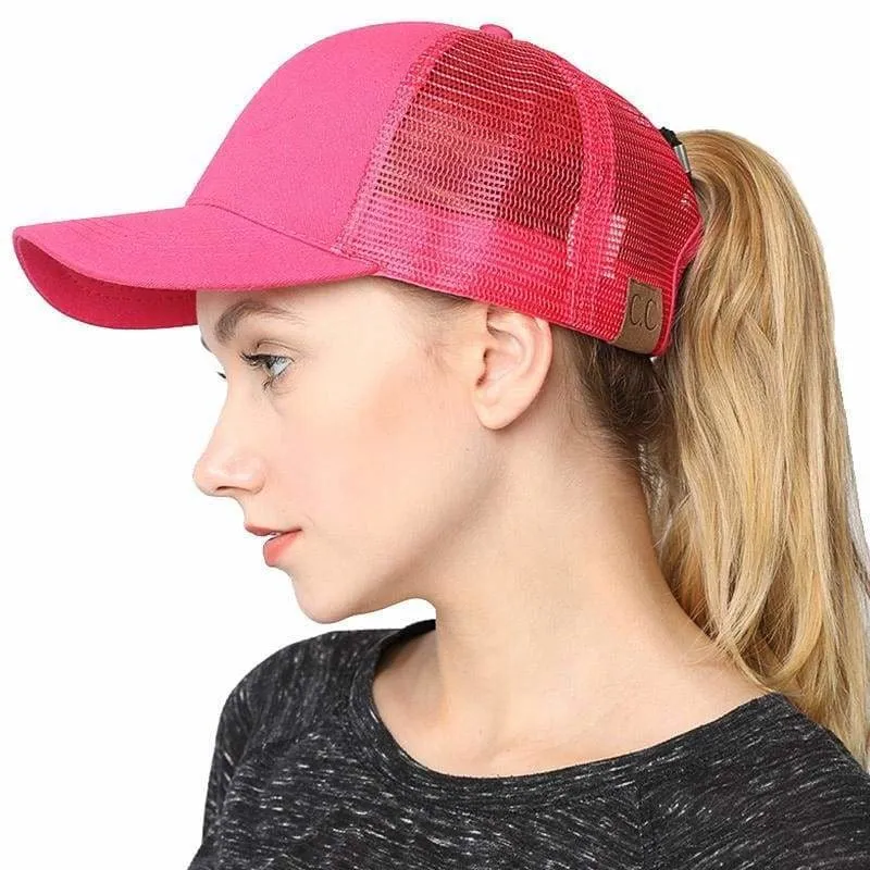 Messy Buns Trucker Plain Baseball Cap