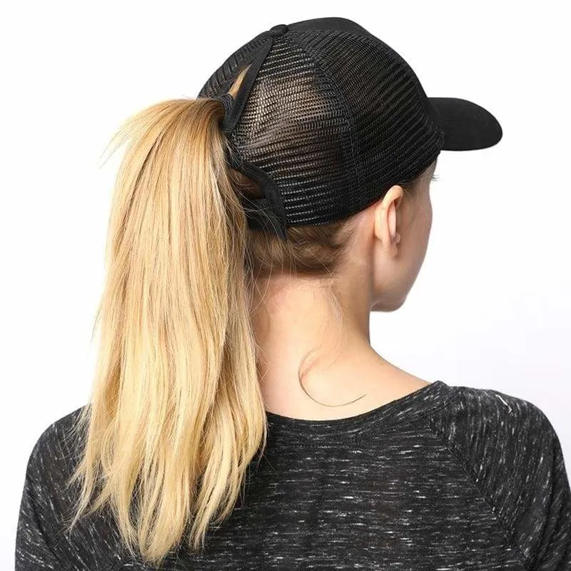 Messy Buns Trucker Plain Baseball Cap