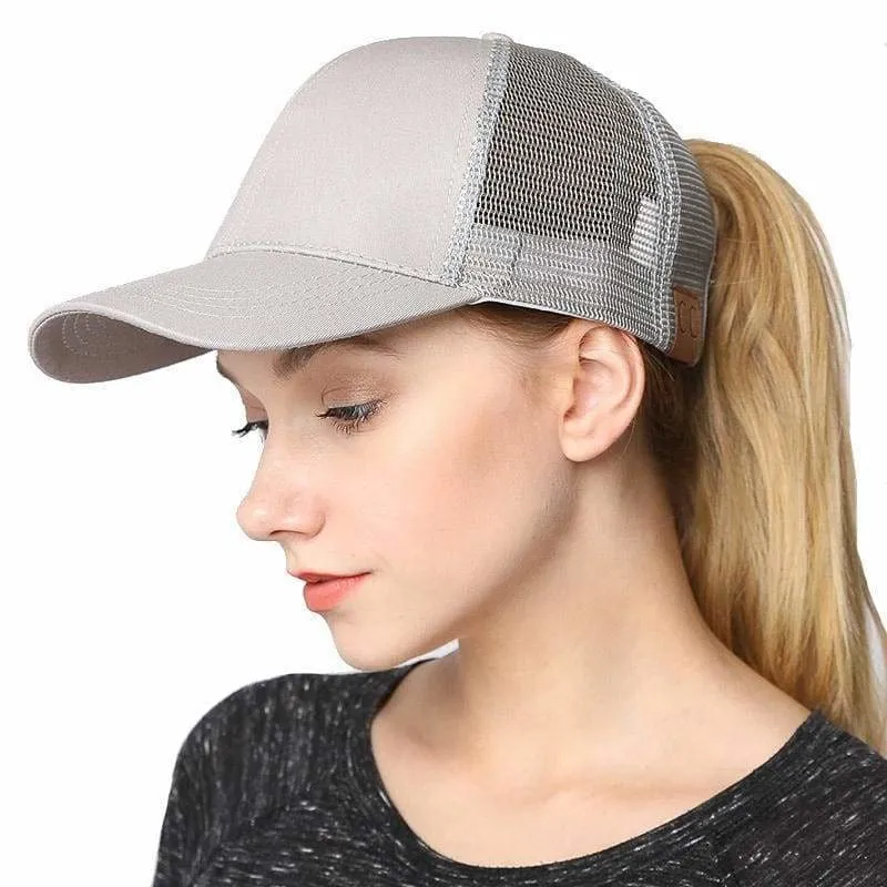 Messy Buns Trucker Plain Baseball Cap