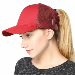 Messy Buns Trucker Plain Baseball Cap