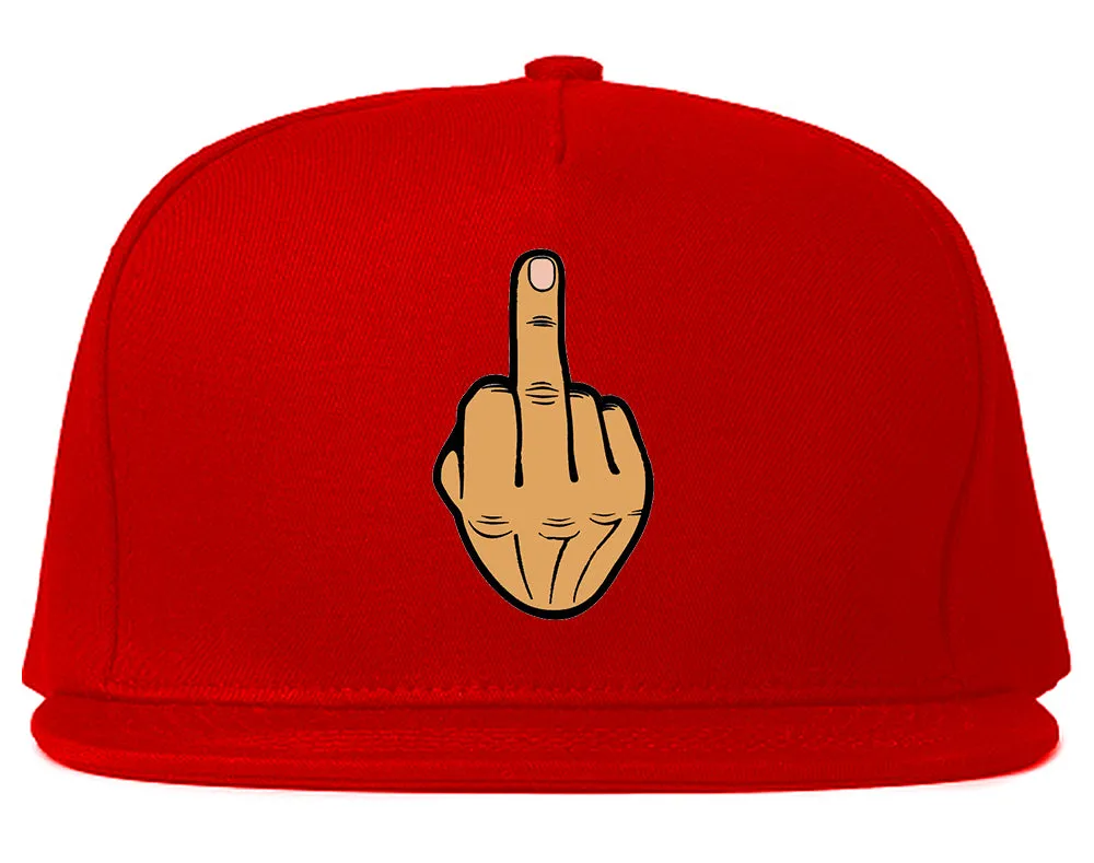 Middle Finger Funny Chest Mens Snapback Hat