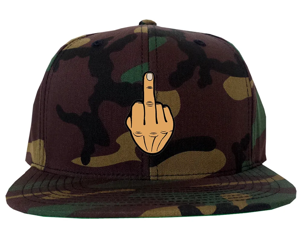 Middle Finger Funny Chest Mens Snapback Hat