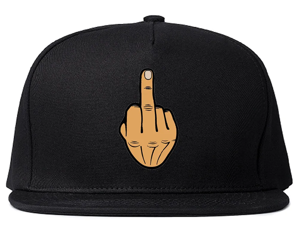 Middle Finger Funny Chest Mens Snapback Hat