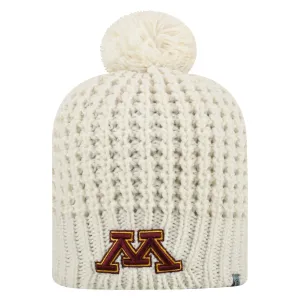 Minnesota Golden Gophers TOW Women's Ivory "Slouch" Soft Knit Poofball Beanie