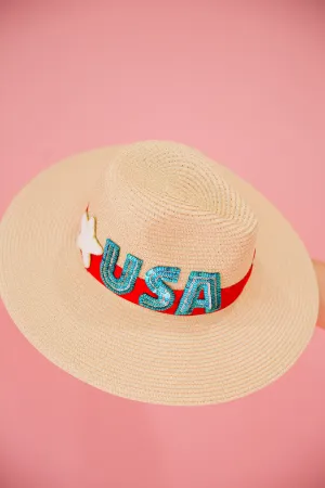 MISS PATRIOT STRAW SUN HAT