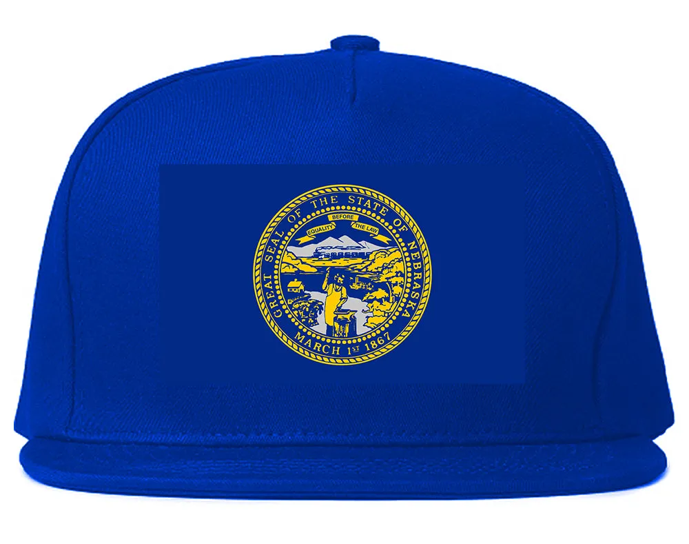 Nebraska State Flag NE Chesst Mens Snapback Hat