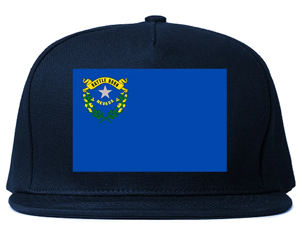 Nevada State Flag NV Chest Mens Snapback Hat