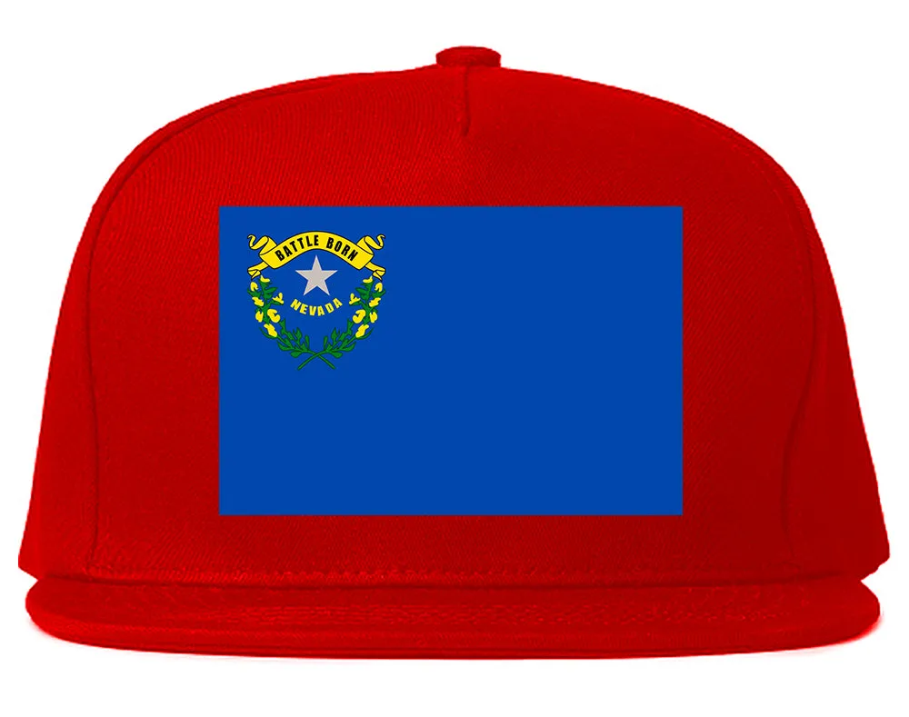 Nevada State Flag NV Chest Mens Snapback Hat