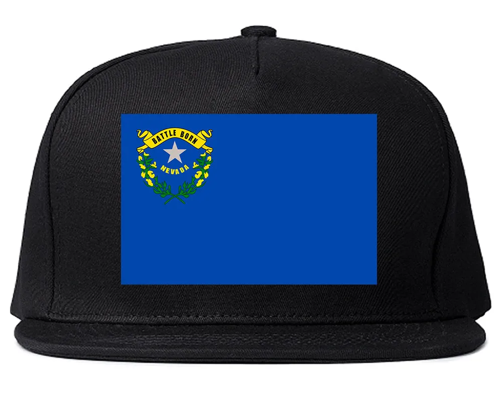 Nevada State Flag NV Chest Mens Snapback Hat