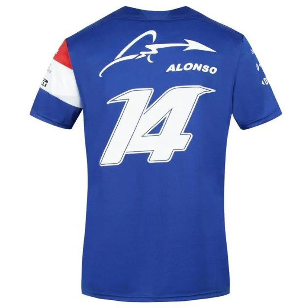 New! 2021 Alonso #14 Driver Mens T-Shirt Official Alpine F1 Team