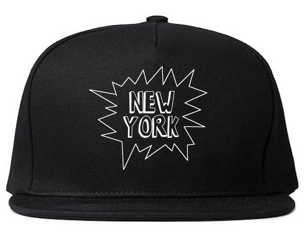 New York Bubble Quote Mens Snapback Hat