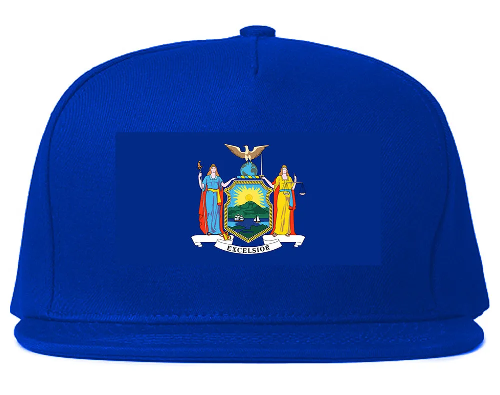 New York State Flag NY Chest Mens Snapback Hat