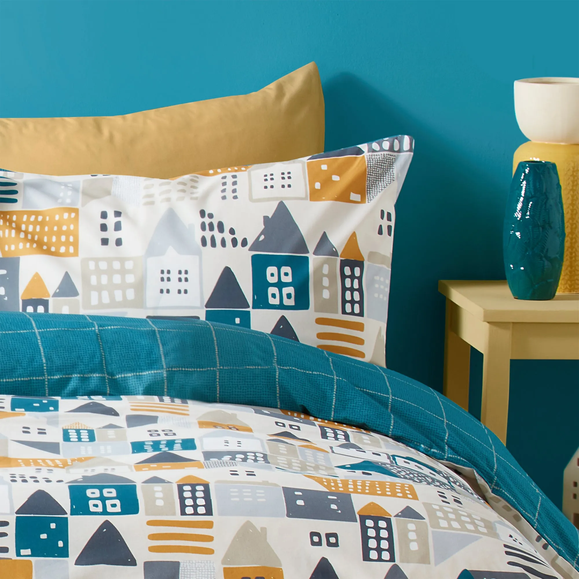 Nordica Duvet Cover Set by Fusion in Teal