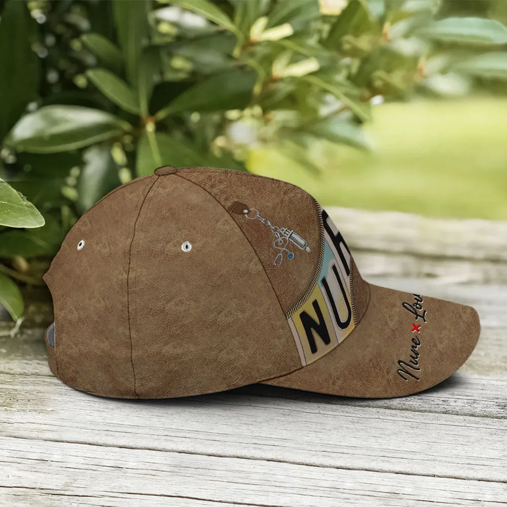 Nurse Love Inspire Leather Style Baseball Cap Coolspod