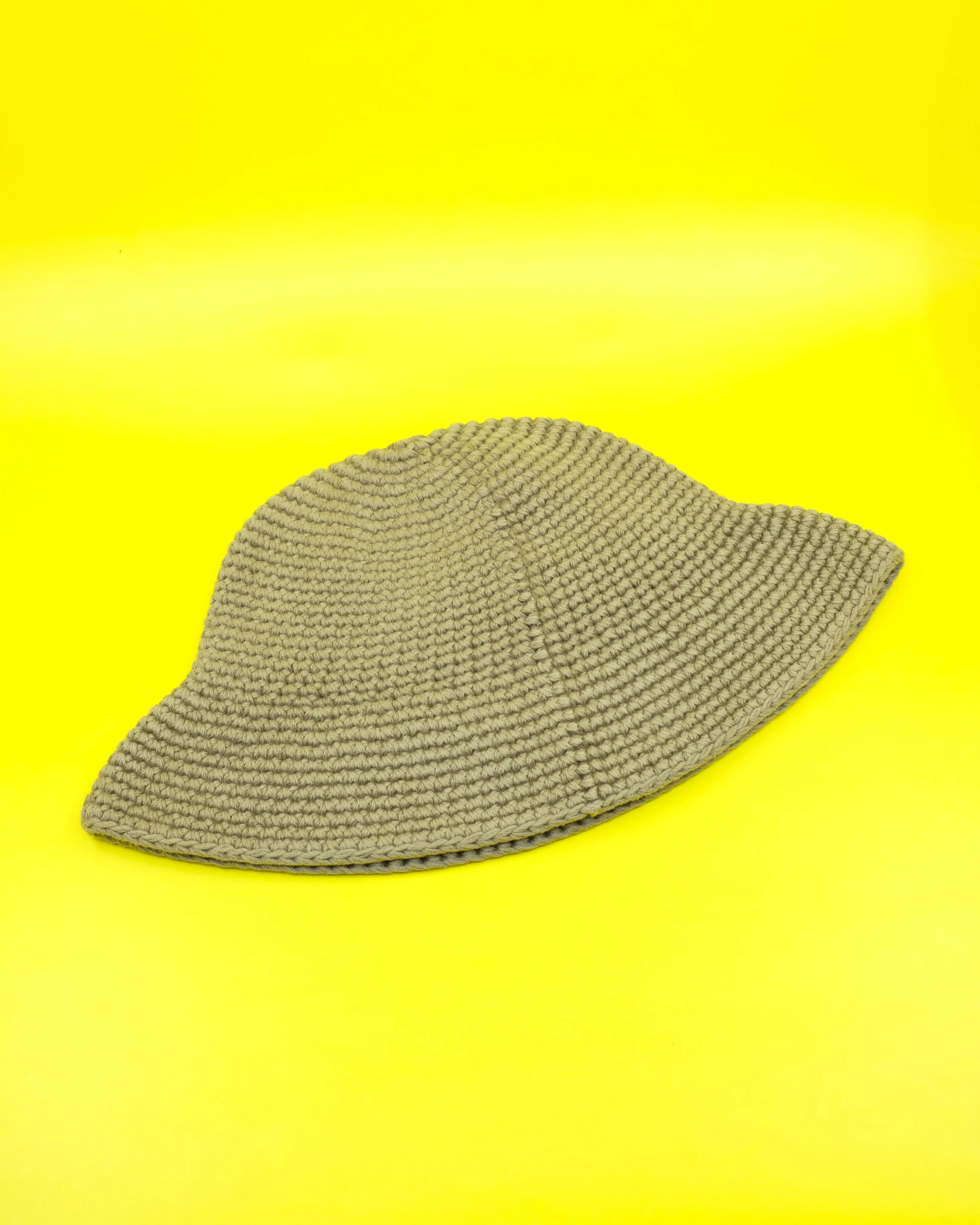 Olive Tousled Cotton Tom Tom Hat