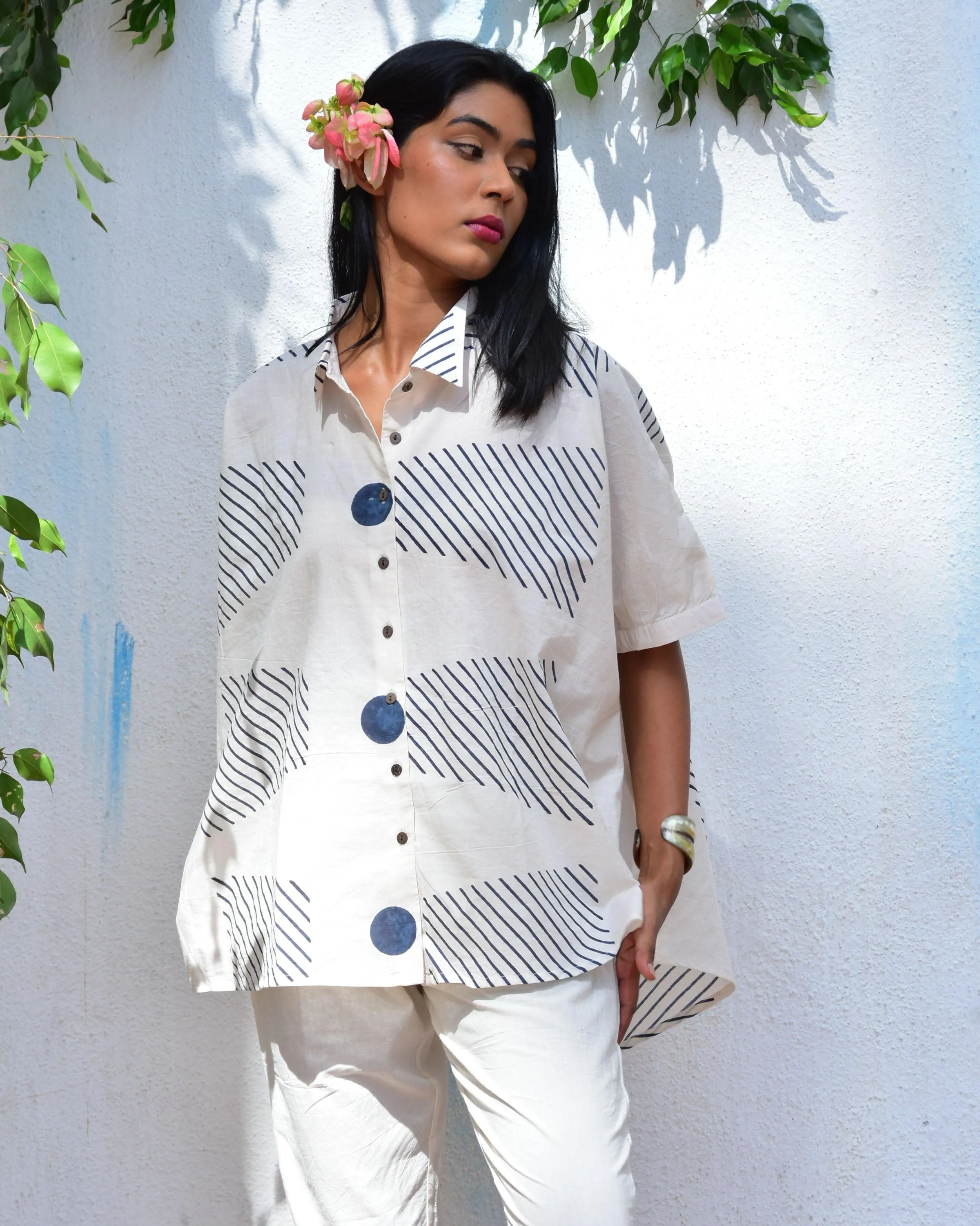 Opulent Whispers Handblockprinted Cotton Top - Vnmn