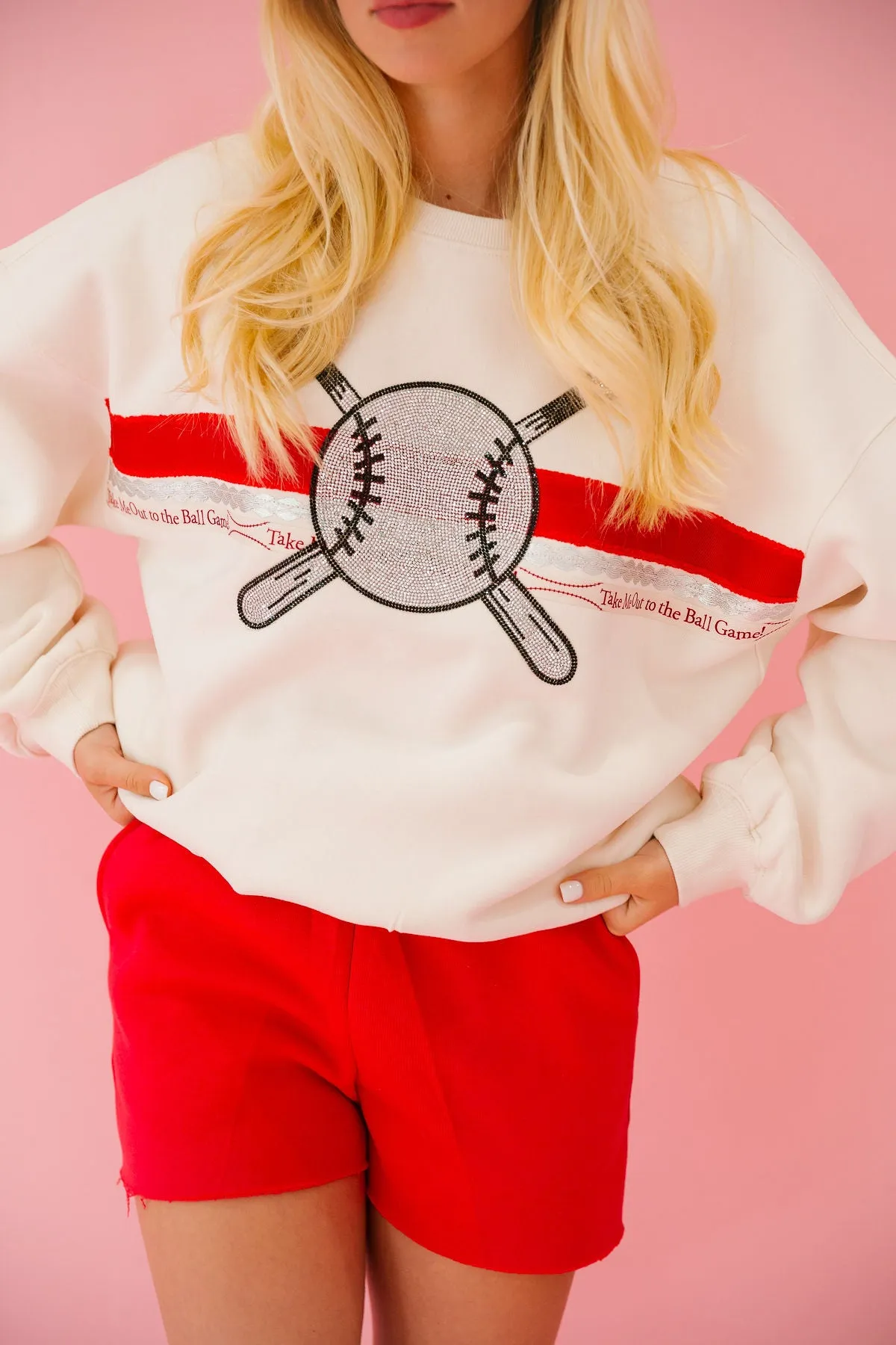 OUT TO THE GAME BASEBALL PULLOVER