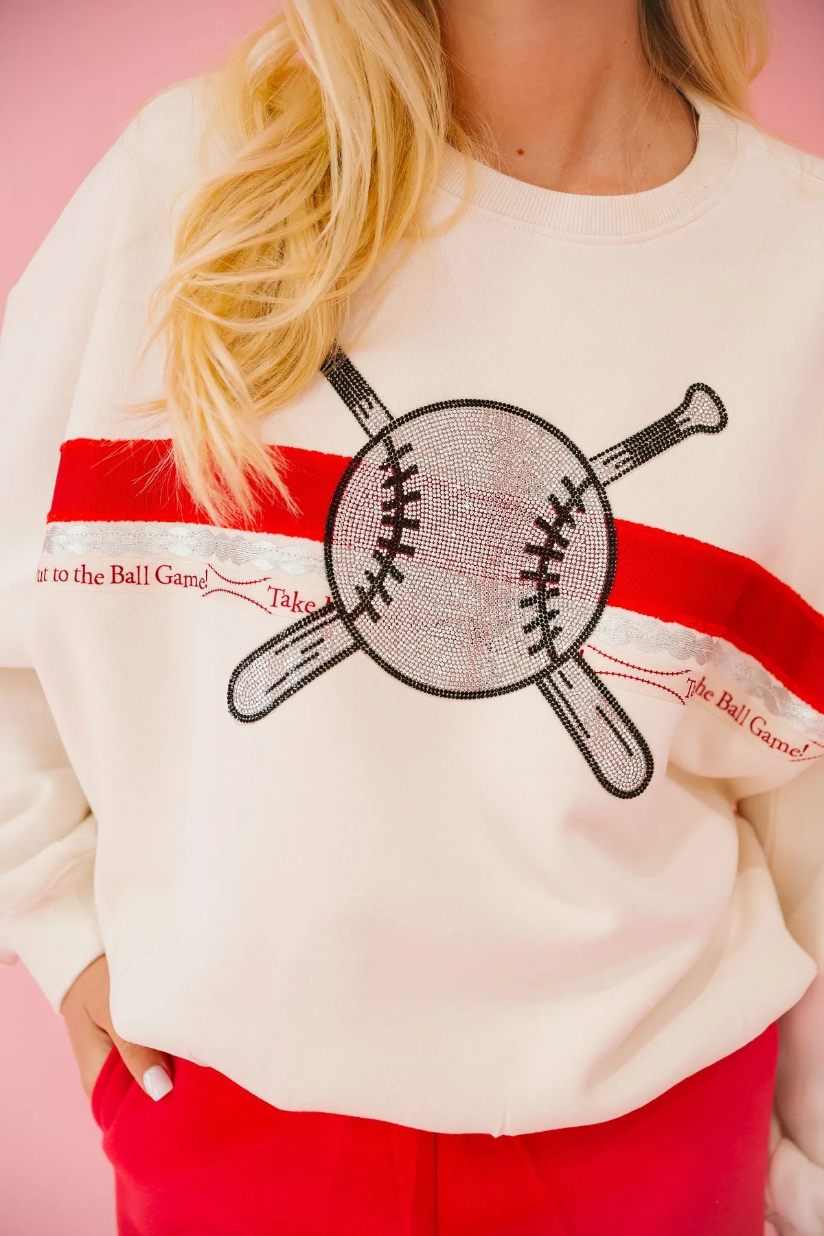 OUT TO THE GAME BASEBALL PULLOVER