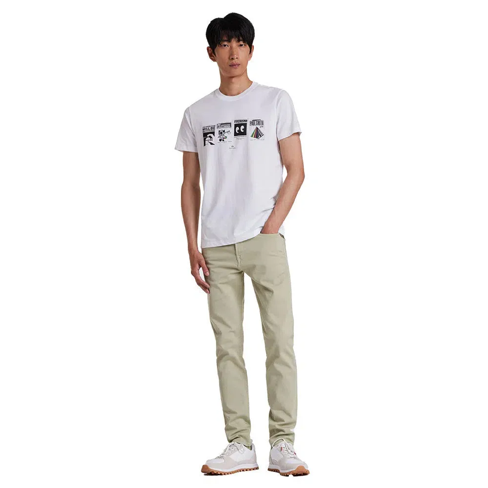 PAUL SMITH Tshirt SS Reg Fit Futurismo - White