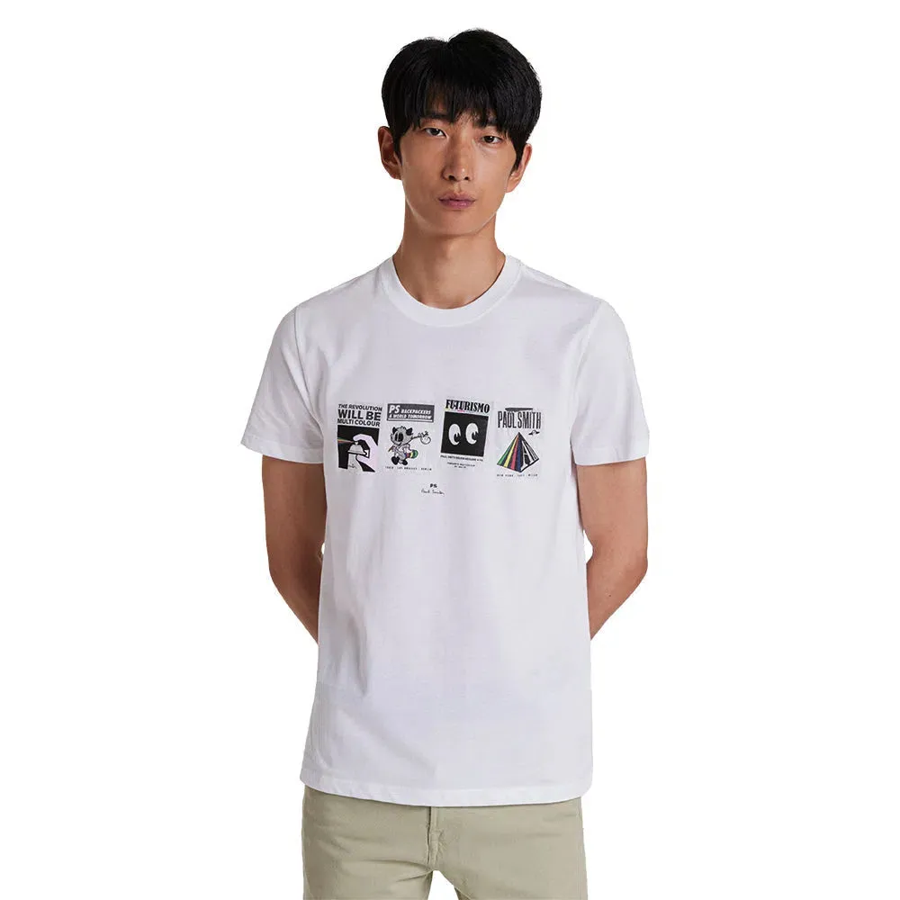 PAUL SMITH Tshirt SS Reg Fit Futurismo - White