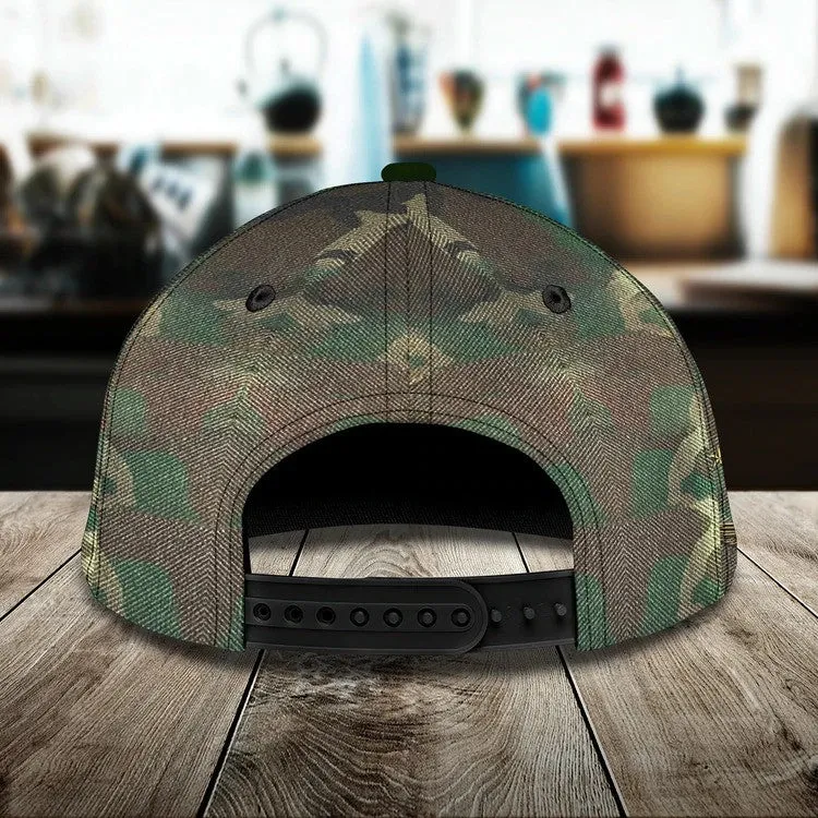 Personalized Skull Army Cap, Army 3D All Over Printed Hat for Man, Army Dad Cap