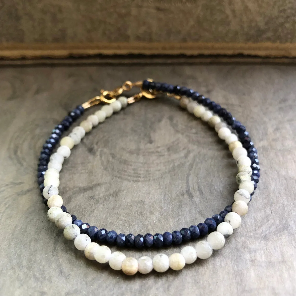 "Durango" Sapphire Gemstone Beaded Bracelet