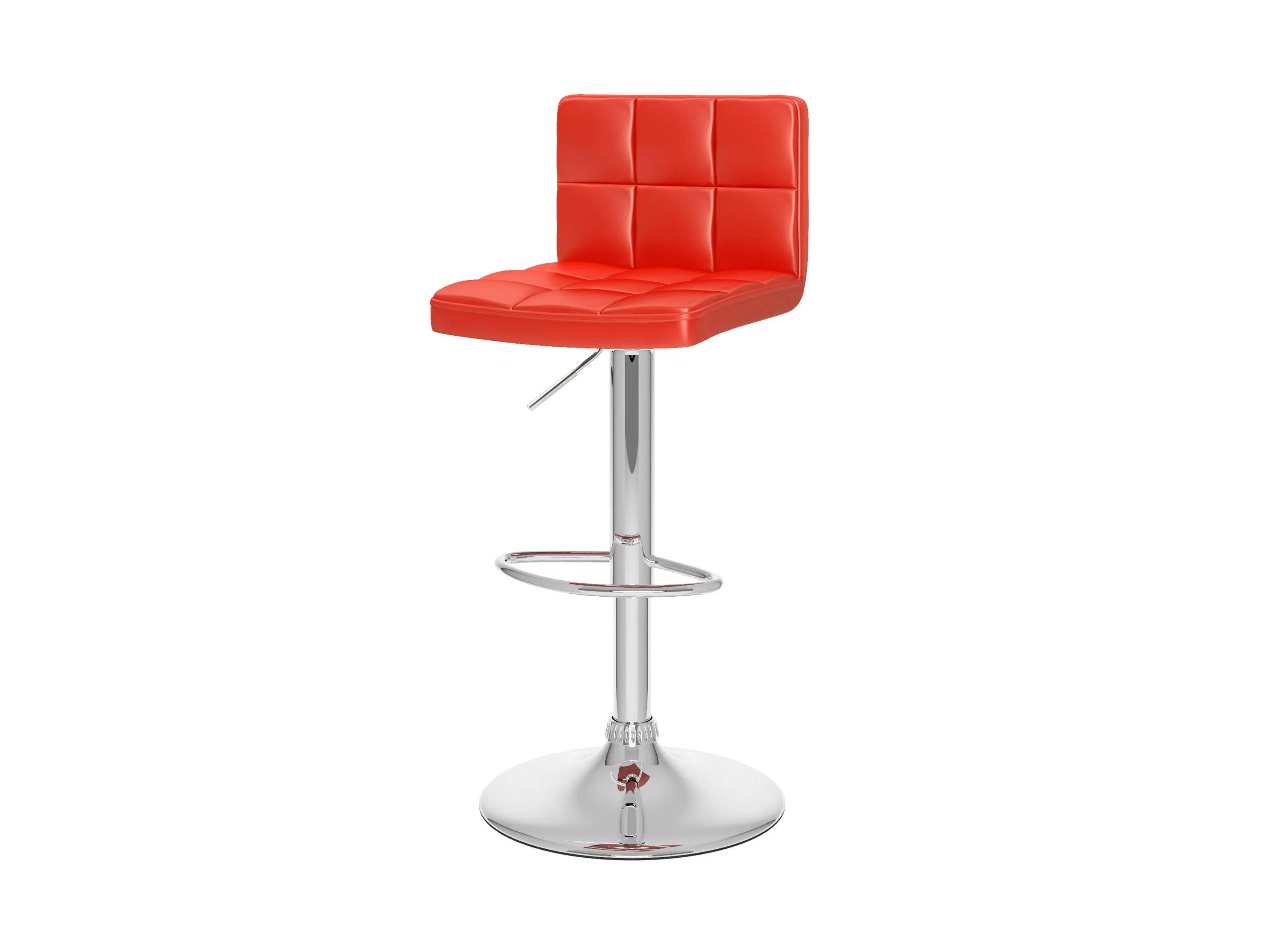 Red Swivel Bar Stools, Set of 2