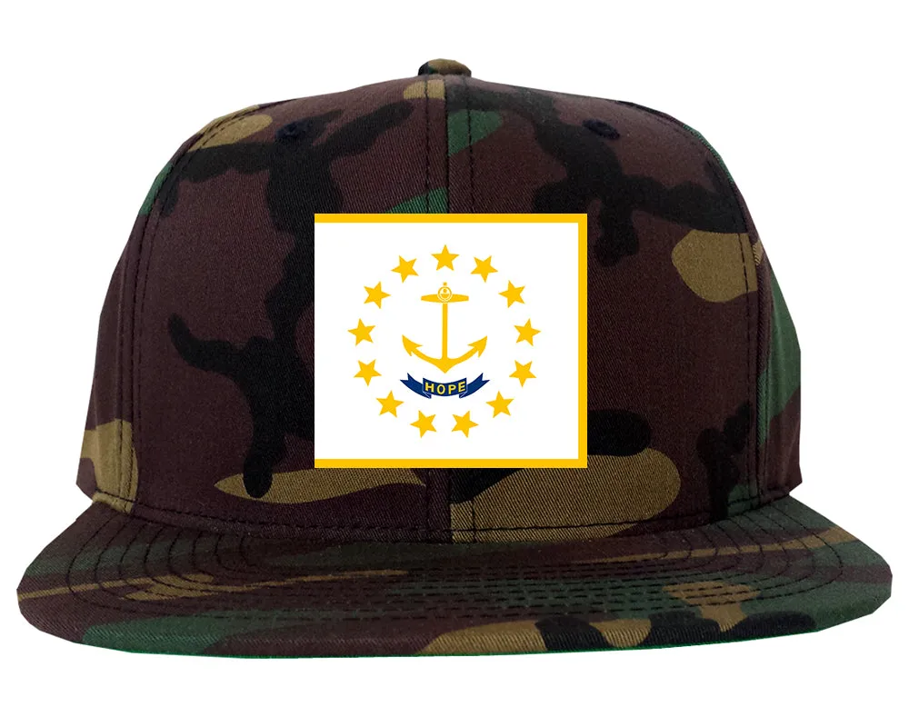 Rhode Island State Flag RI Chest Mens Snapback Hat