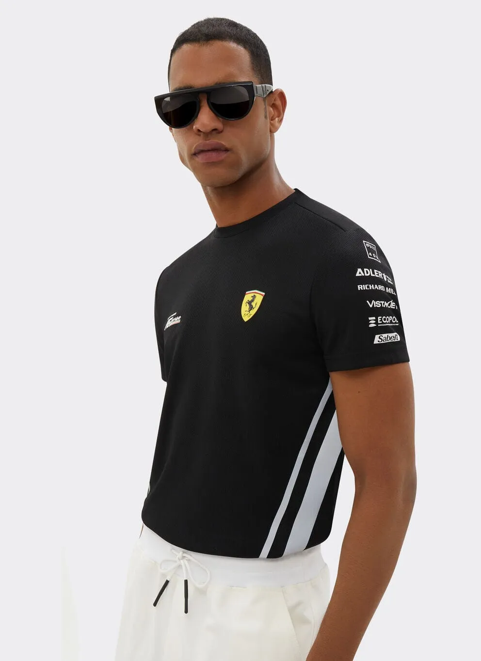 Scuderia Ferrari Hypercar Le Mans 2024 Men's Safety T-Shirt - Yellow/Black/White