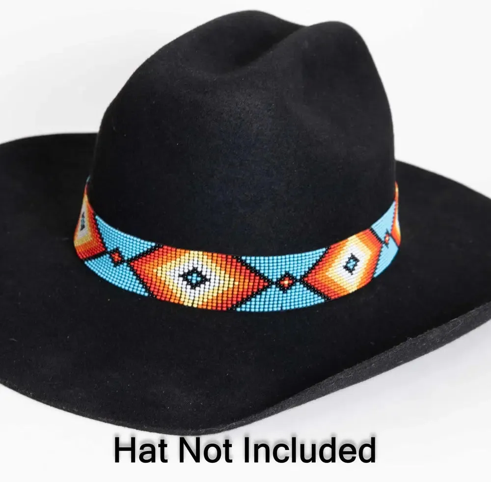 Shawnee | Beaded Turquoise Hat Band