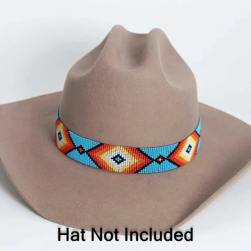 Shawnee | Beaded Turquoise Hat Band