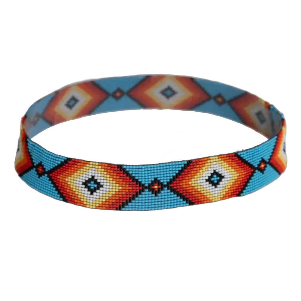 Shawnee | Beaded Turquoise Hat Band