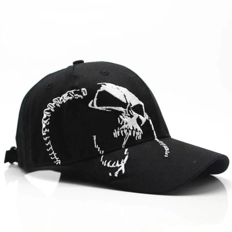 Skull Embroidery Baseball Cap