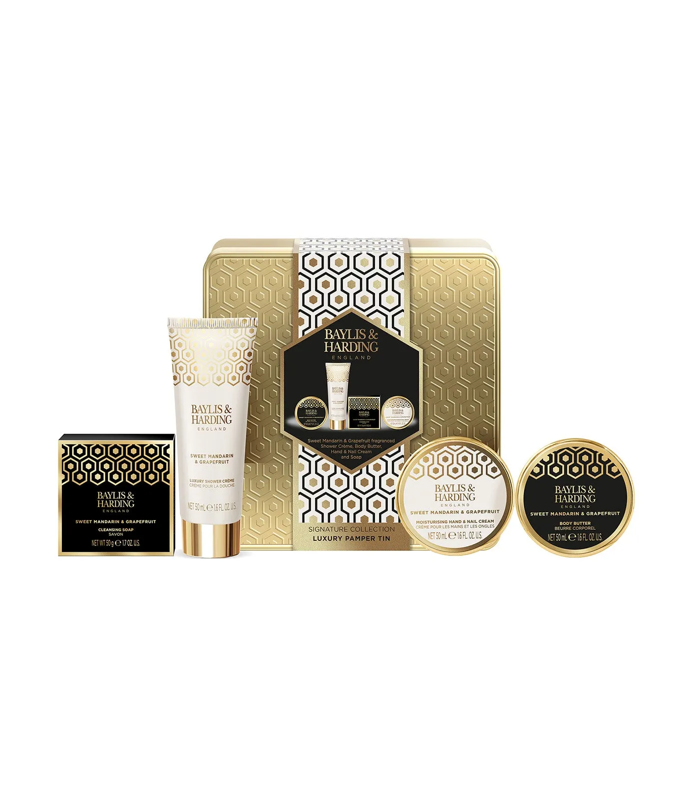 Sweet Mandarin and Grapefruit Luxury Pamper Tin Gift Set