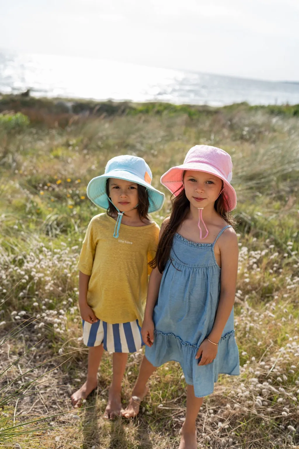 Terry Towelling Bucket Hat Light Pink