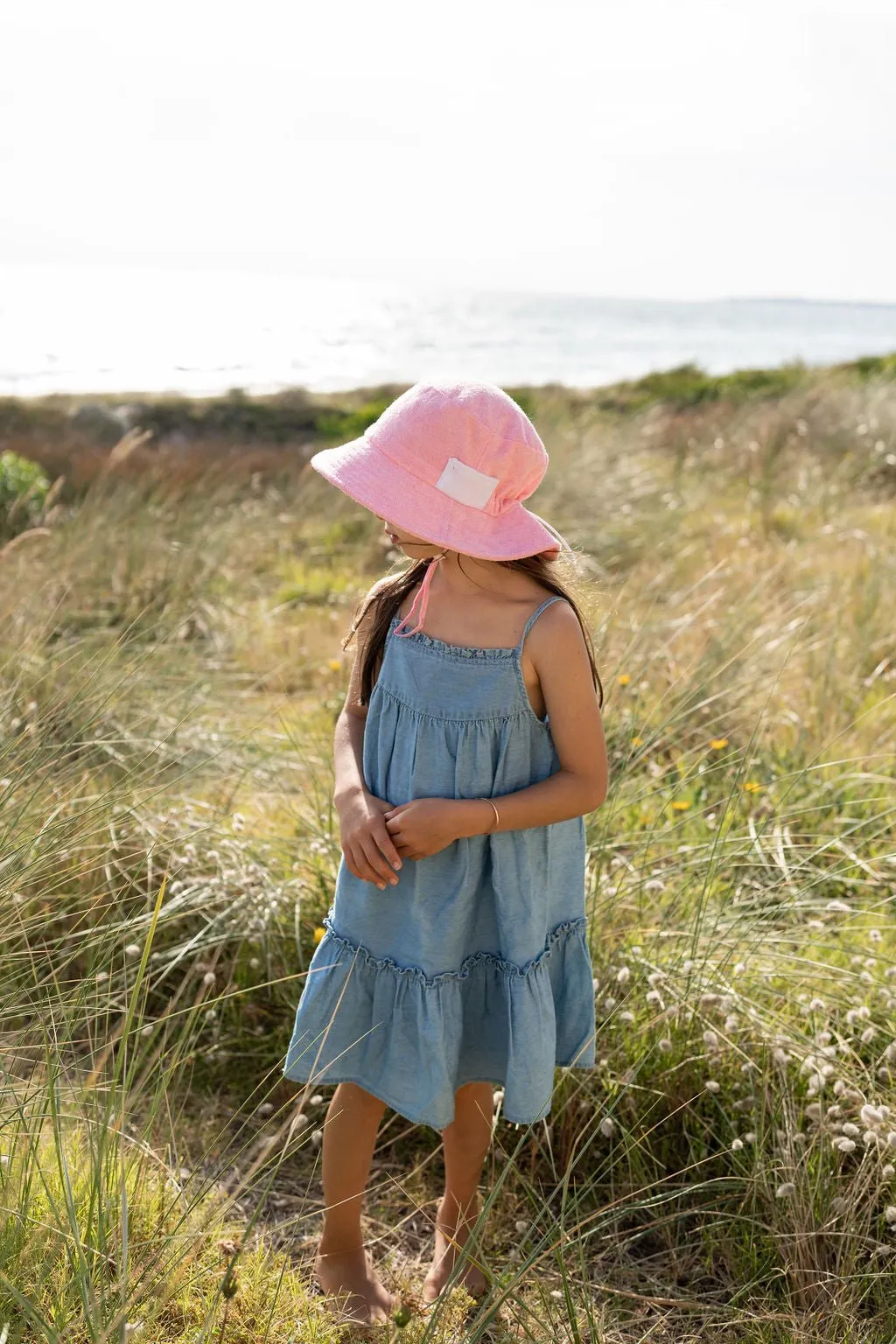 Terry Towelling Bucket Hat Light Pink