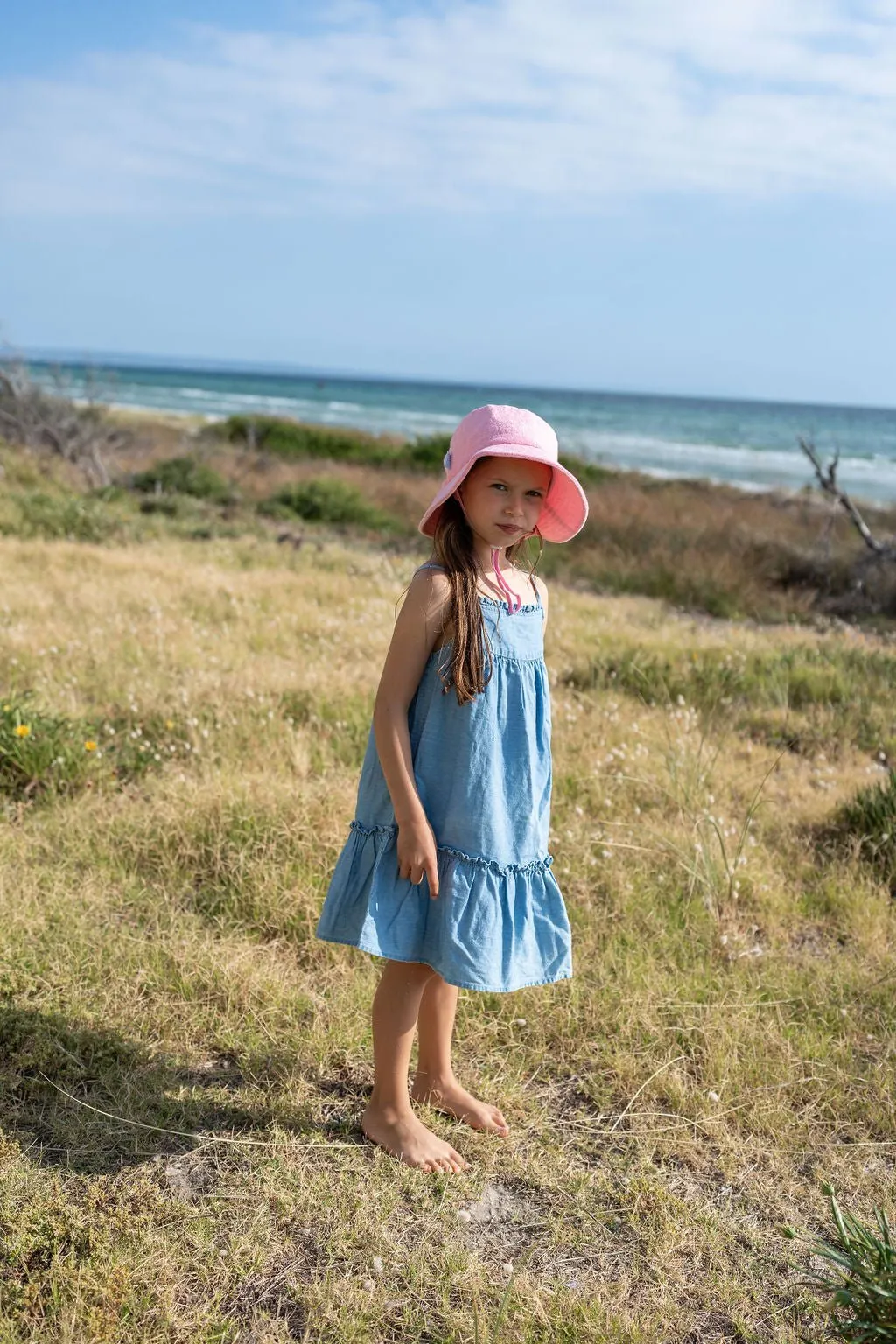 Terry Towelling Bucket Hat Light Pink