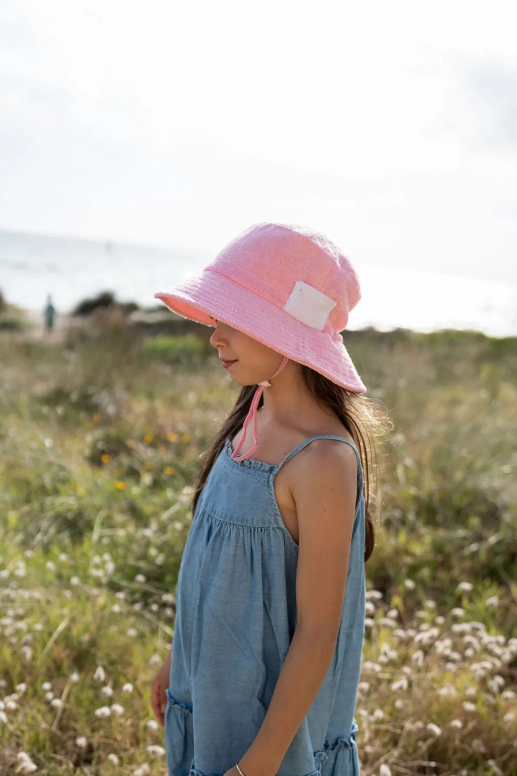 Terry Towelling Bucket Hat Light Pink