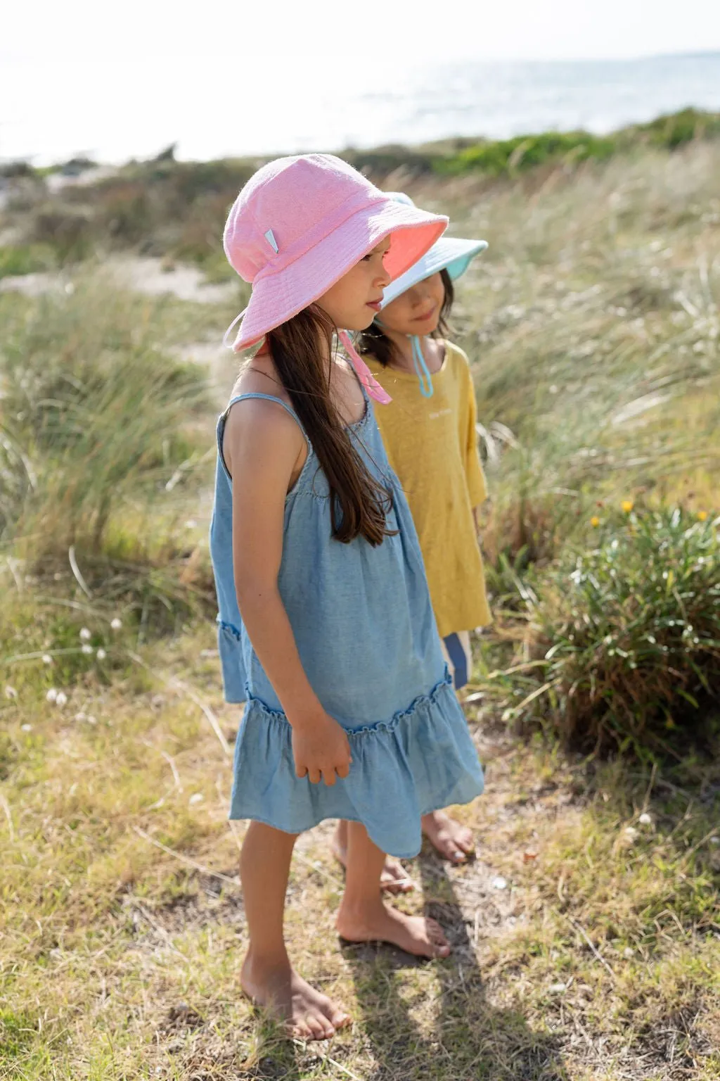 Terry Towelling Bucket Hat Light Pink