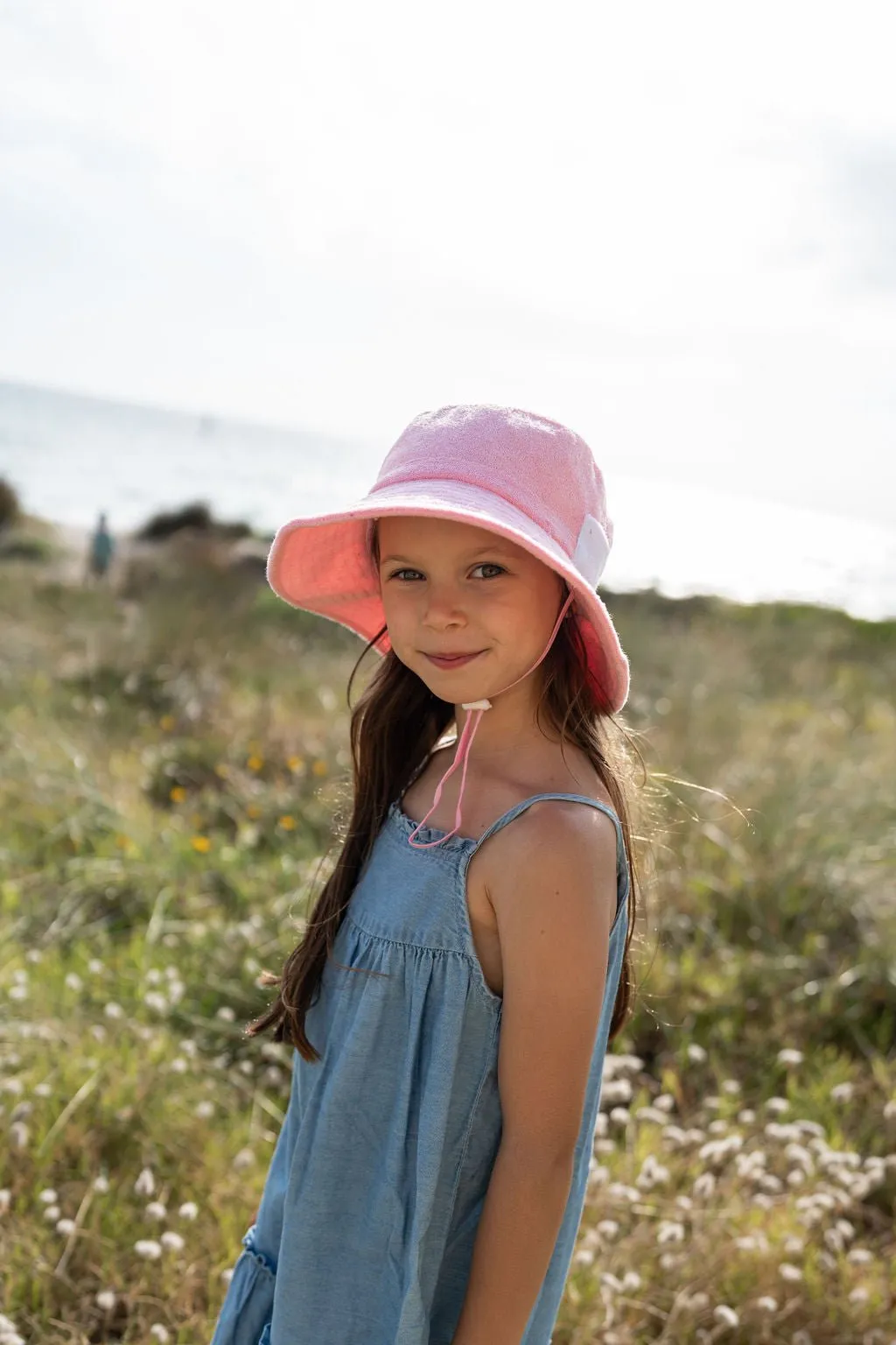 Terry Towelling Bucket Hat Light Pink