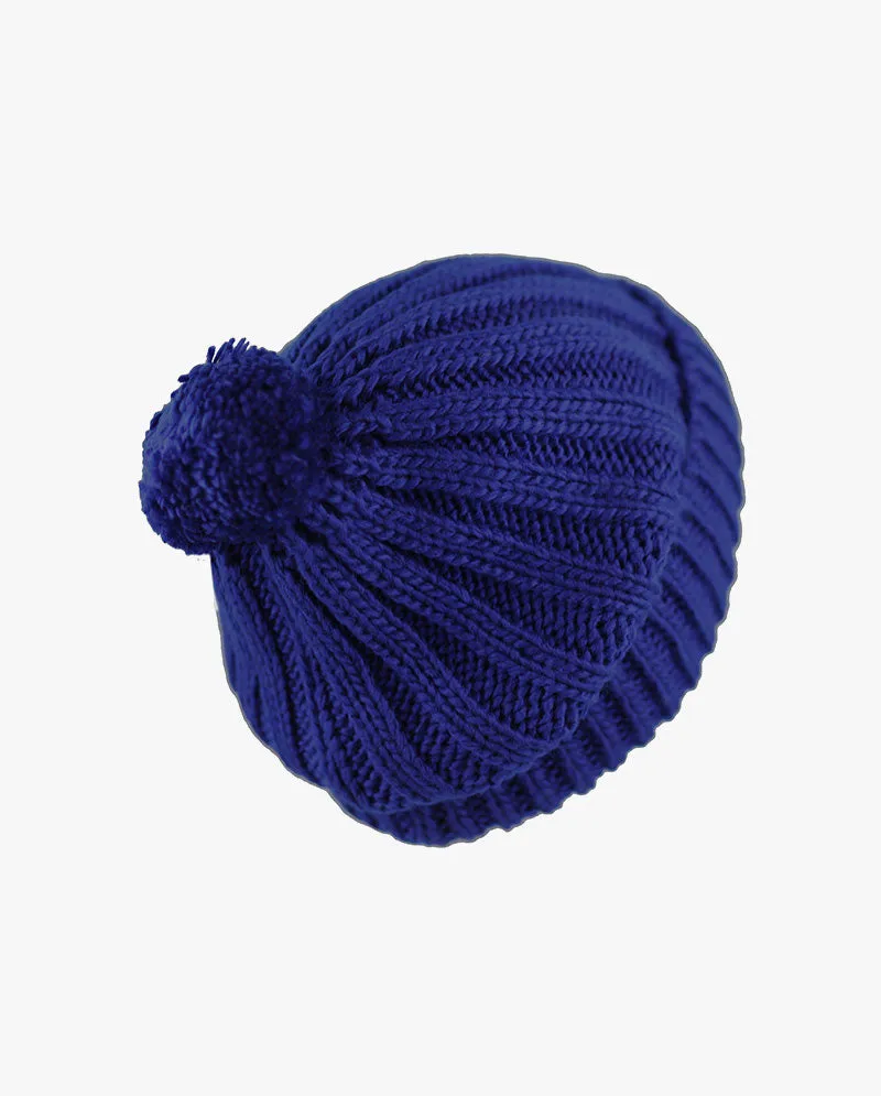 The Hat Depot - Straight Winter Knit Pom Beanie 3060