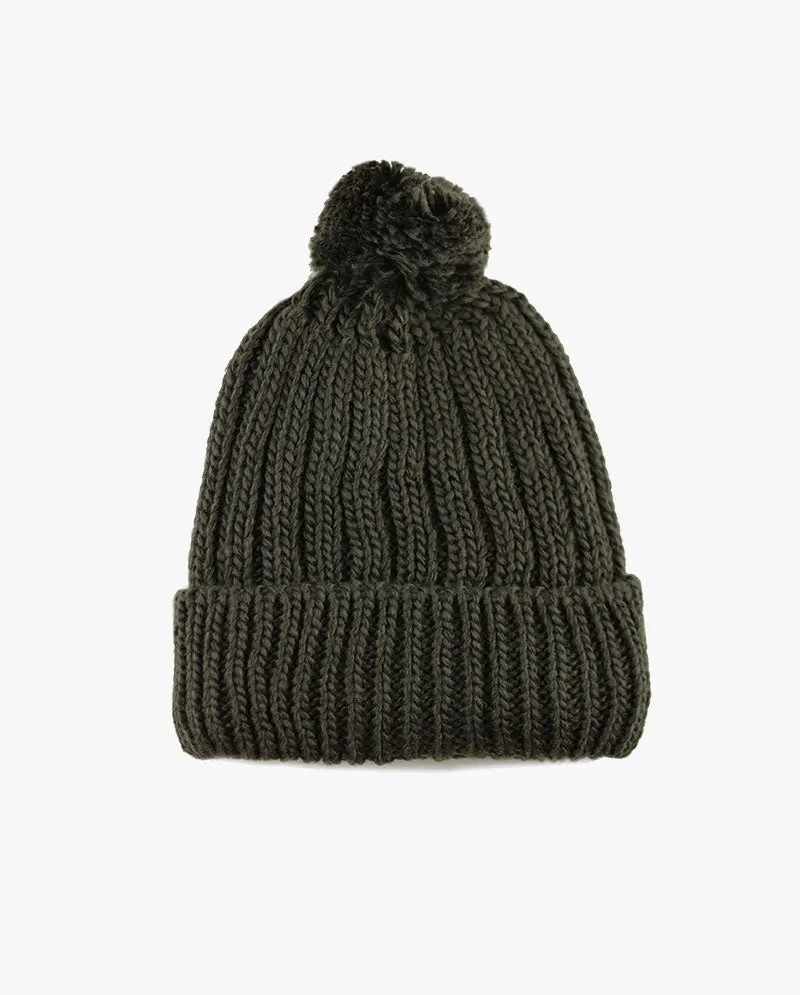 The Hat Depot - Straight Winter Knit Pom Beanie 3060